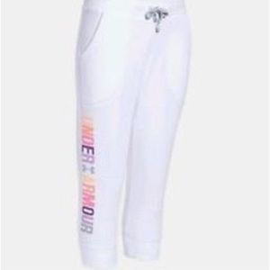 NWT UNDER ARMOUR Youth Girls Capri Sweatpant Small